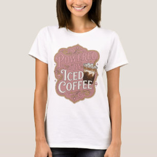 Camiseta Declaração Rosa POWERED BY ICED COFFEE Design