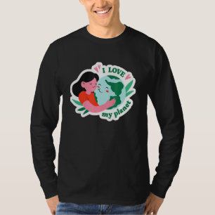 Camiseta Declaração sobre Mudanças Climáticas Amo Meu Plane