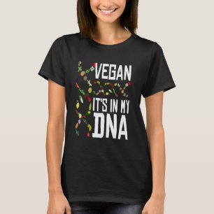 Camiseta Declaração Vegana! DNA Vegano Cheio de Amor Pelo A