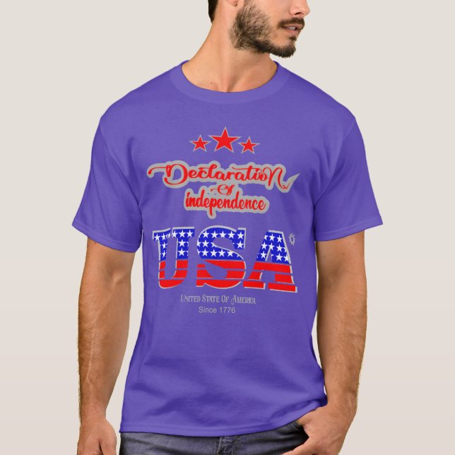 Camiseta Declaration of Independence 1776 Independence Day  (Frente)