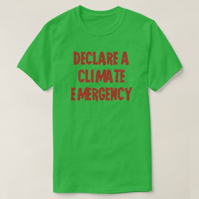 CAMISETA DECLARE UMA EMERGÊNCIA DO CLIMA (Frente do Design)