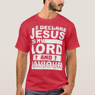 Camiseta declaro que jesus é meu senhor e salvador christia