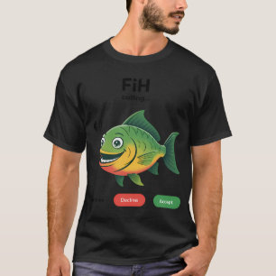 Camiseta Declinar Chamada Aceitar Chamadas Engraçadas de Pe