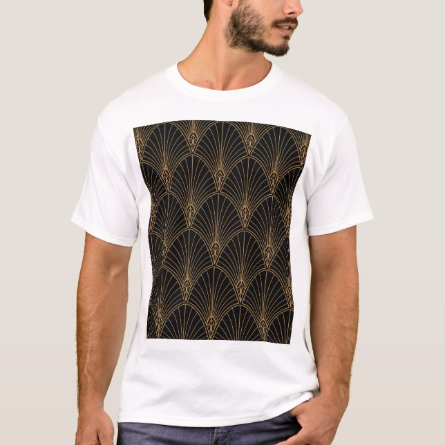 Camiseta Deco da arte: padrão geométrico clássico. (Frente)