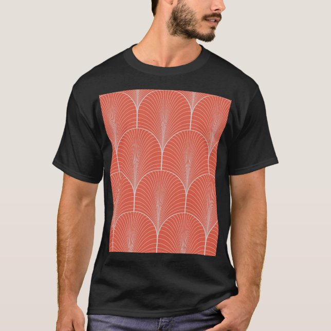 Camiseta Deco de arte de cinza vermelha, papel de parede de (Frente)