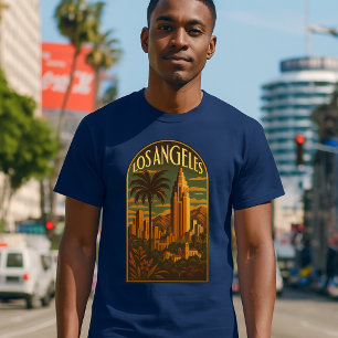 Camiseta Deco de Arte Retroativa de Los Angeles