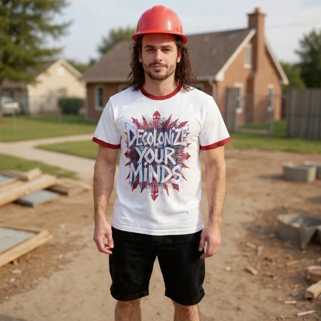 Camiseta Decolonize Your Minds (Points) (Criador carregado)