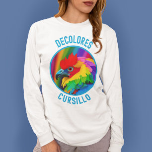 Camiseta DeColores Cursillo Colorful Rooster Vivid Rainbow