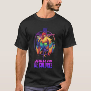 Camiseta DeColores Cursillo Galo do Arco-Íris Católico