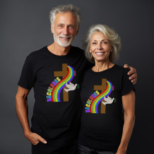 Camiseta DeColores Cursillo Rainbow com Cross and Peace Do