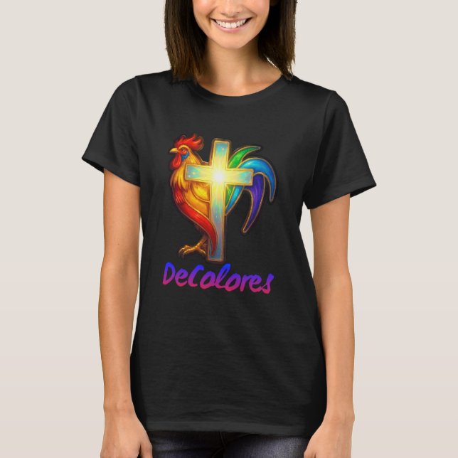 Camiseta DeColores Cursillo Rainbow Galo Católico 1 (Frente)