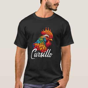 Camiseta DeColores Cursillo Rainbow Rooster Católico 8