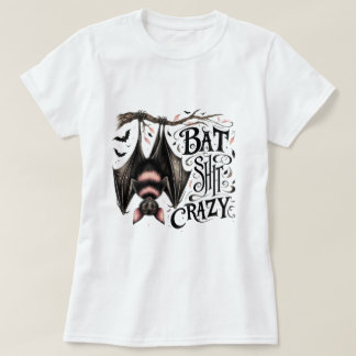 Camiseta Decor de Bat de Seerie Arboreal Adorável