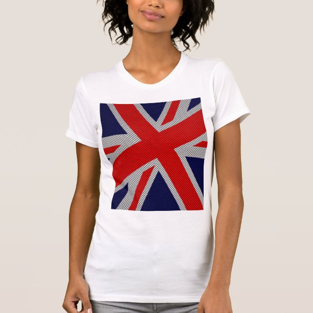Camiseta Decor de Estilo de Fibra de Carbono da União (Frente)