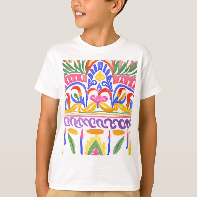 Camiseta decor romeno tradicional (Frente)