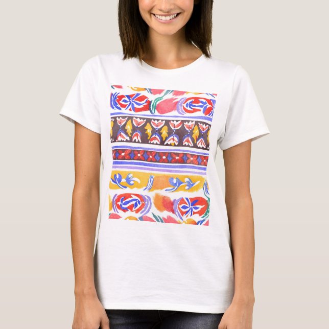 Camiseta decor romeno tradicional (Frente)