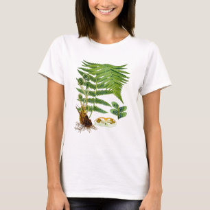 Camiseta Decoração antiga do verde da ilustração da