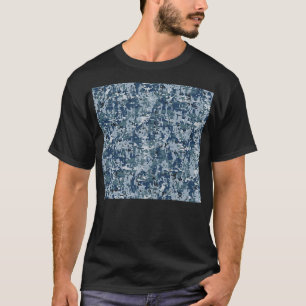 Camiseta Decoração da camuflagem de Digitas dos azuis