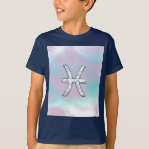 Camiseta Decoração da madrepérola do símbolo do zodíac