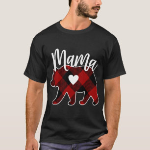 Camiseta Decoração da Xadrez de Buffalo de Natal da Mama Be
