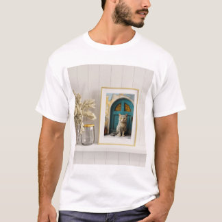 Camiseta Decoração de Arte Moderna de Gatos
