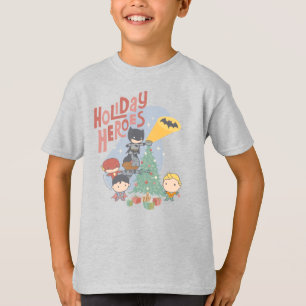 Camiseta Decoração de Árvore de Feriado da Liga da Justi