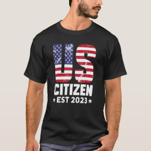 Camiseta Decoração de Cidadania Orgulhosamente Americana EU