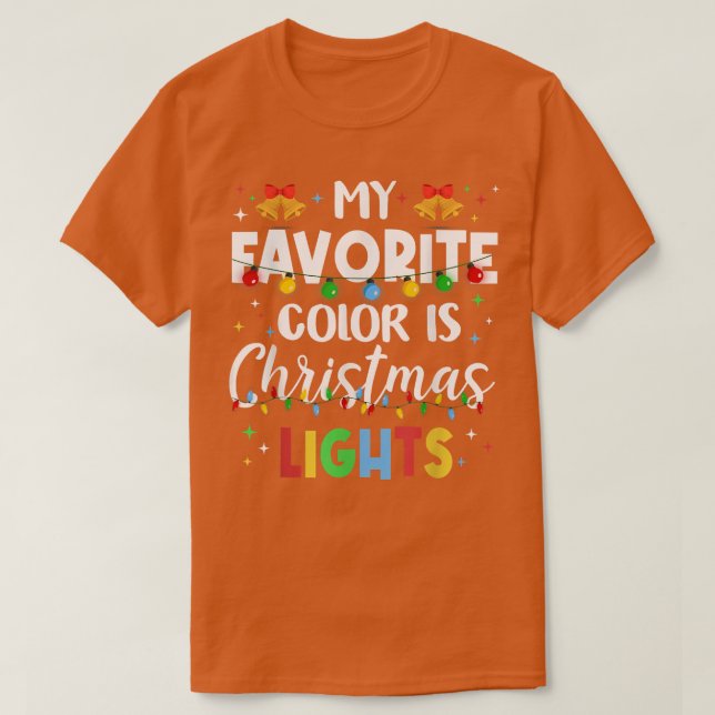 Camiseta Decoração de cor clara de Natal Sobretudo Decoraçã (Frente do Design)