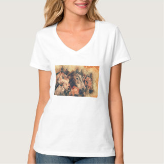 Camiseta Decoração de pintura por aquarela artística