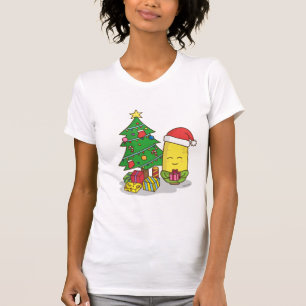 Camiseta Decorações bonitos da árvore de Natal do milho