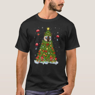 Camiseta Decorações das árvores do Natal Luzes Papais noeis