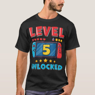 Camiseta Decorações de Aniversário de 5 Anos Filho Gamer Me