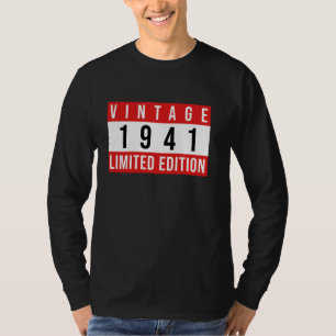 Camiseta Decorações de Aniversário de 84 Anos Vintage 1941