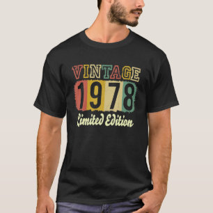 Camiseta Decorações de Aniversário Vintage 45 Homens Aniver