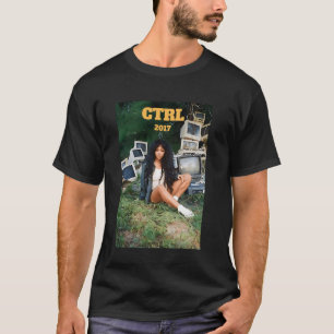 Camiseta decorações de arte do álbum de música lírica CTRL