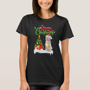 Camiseta Decorações de Natal Cão Pastor Australiano do Papa