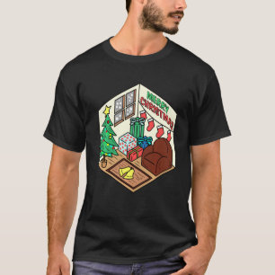 Camiseta Decorações de Natal Cute X Mas Pajama