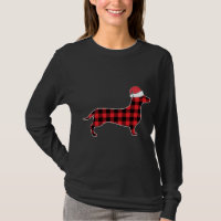 Decorações de Natal Dachshund Xadrez Vermelha Buff