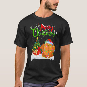 Camiseta Decorações de Natal de Frango Frito Frango Frito C