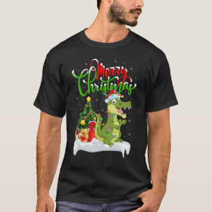 Camiseta Decorações de Natal de Jacaré Jacaré do Papai Noel