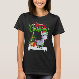 Camiseta Decorações de Natal de Mula Santa Mula Natal