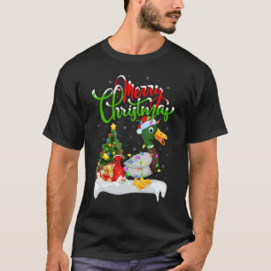 Camiseta Decorações de Natal do Pato Mallard Santa Mallard
