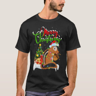 Camiseta Decorações de Natal Esquilo Santa Esquilo Natal