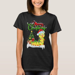 Camiseta Decorações de Natal Lagarta Lagarta Natal