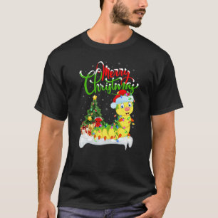 Camiseta Decorações de Natal Lagarta Lagarta Natal