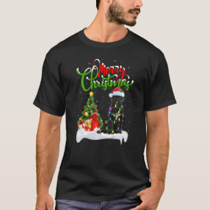 Camiseta Decorações de Natal Papai Noel Cão de Água Portugu