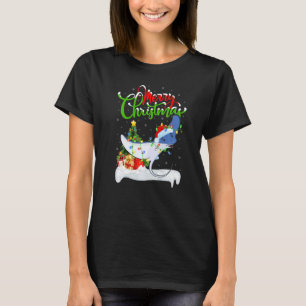 Camiseta Decorações de Natal Peixe Raio Santa Peixe Raio Na