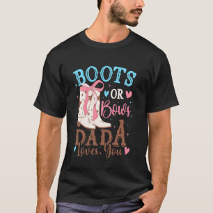 Camiseta Decorações de Revelação de Gênero Botas ou Laços O
