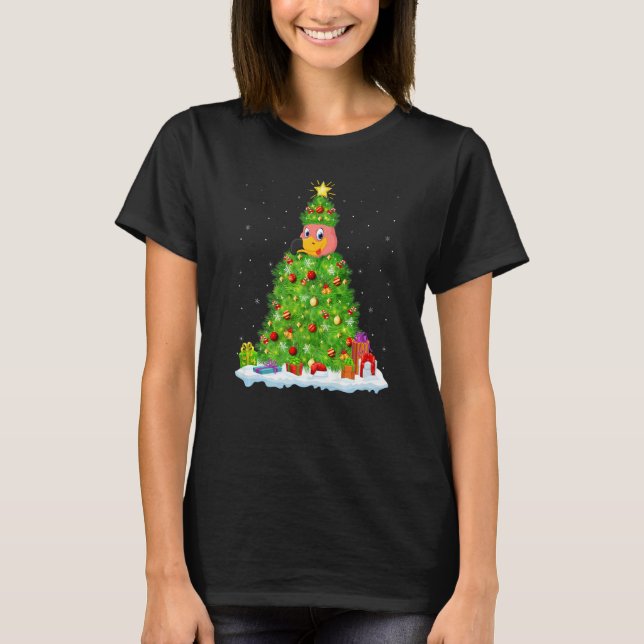 Camiseta Decorações do Natal Iluminam Papais noeis Abutre B (Frente)