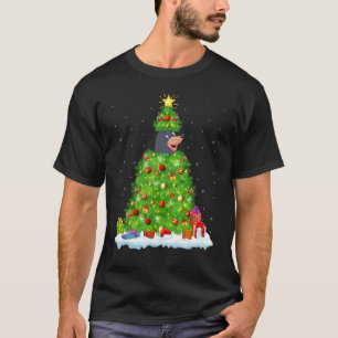 Camiseta Decorações do Natal Luzes Papais noeis Árvore de N